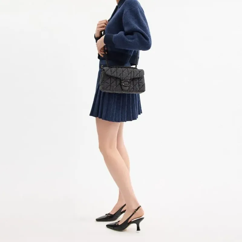 COACH Tabby Fabric Crossbody Bag, Shoulder Bag Medium Size Women's Washed Gray-5