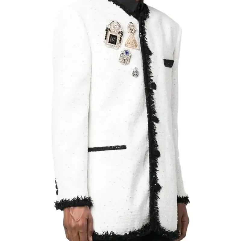BALMAIN Coats Men White-2