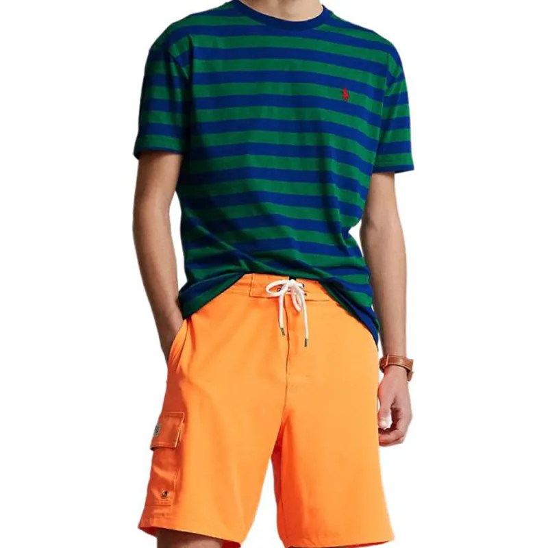 Polo Ralph Lauren T Shirts Men Blue Green Stripes-5