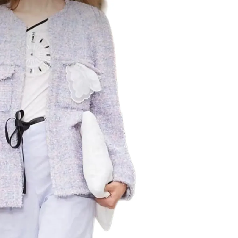 CHANEL Jackets Coats Women's Purple-4