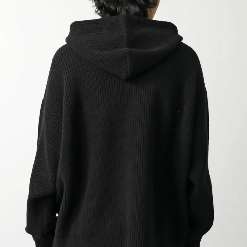 CELINE Hooded Sweater In Monochromic Wool-4