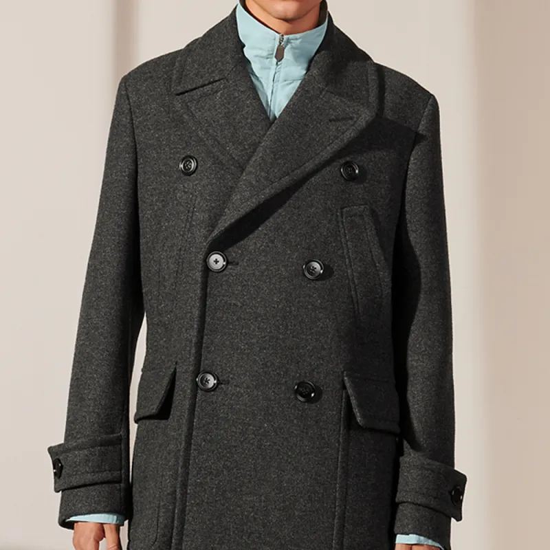 HERMES Coats Men Medium Gray-4