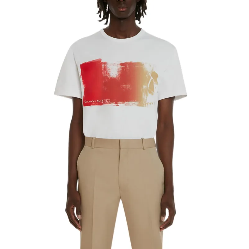 Alexander McQueen T Shirts Men White-4