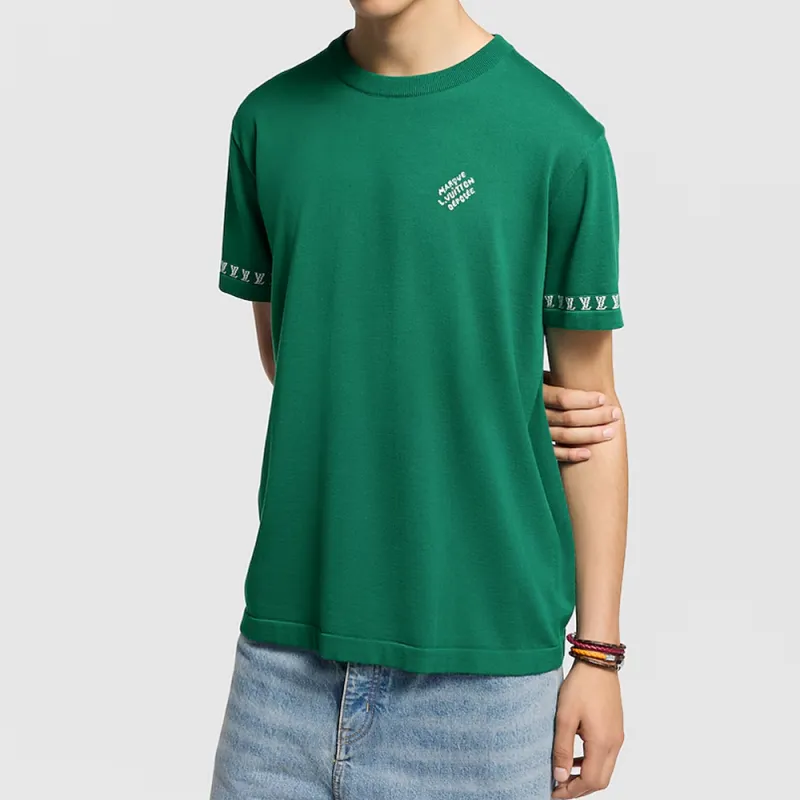 LOUIS VUITTON 1AHECG Signature Short Sleeved Cotton Crewneck-2