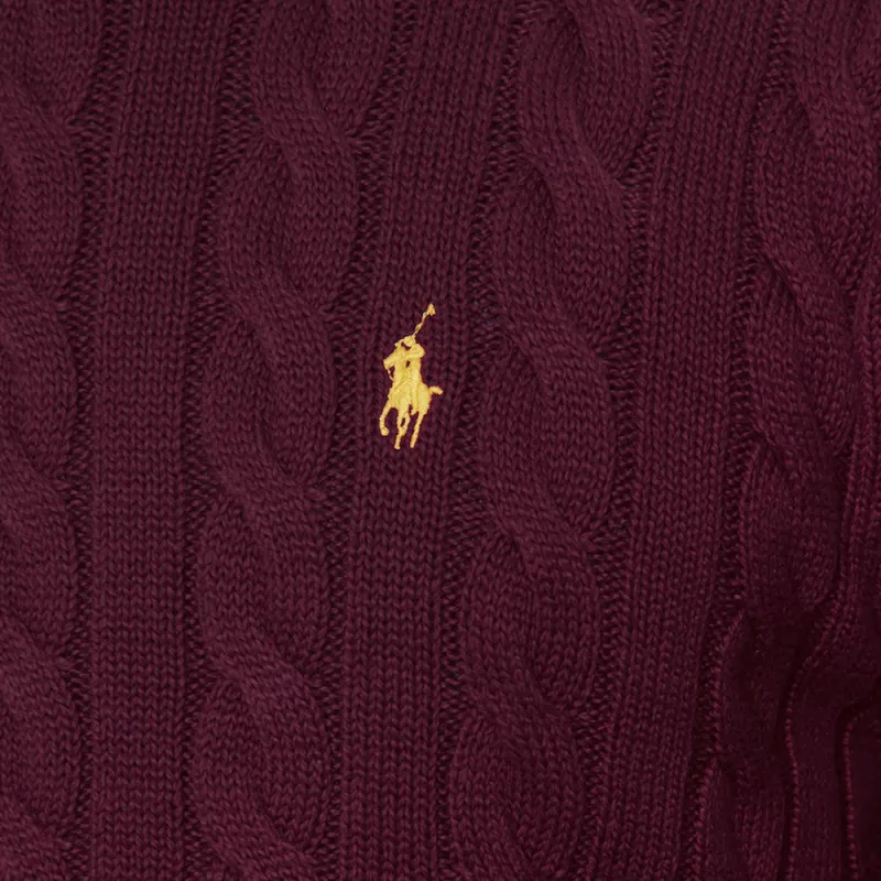 Polo Ralph Lauren Logo Embroidered Cable Knit Jumper-5