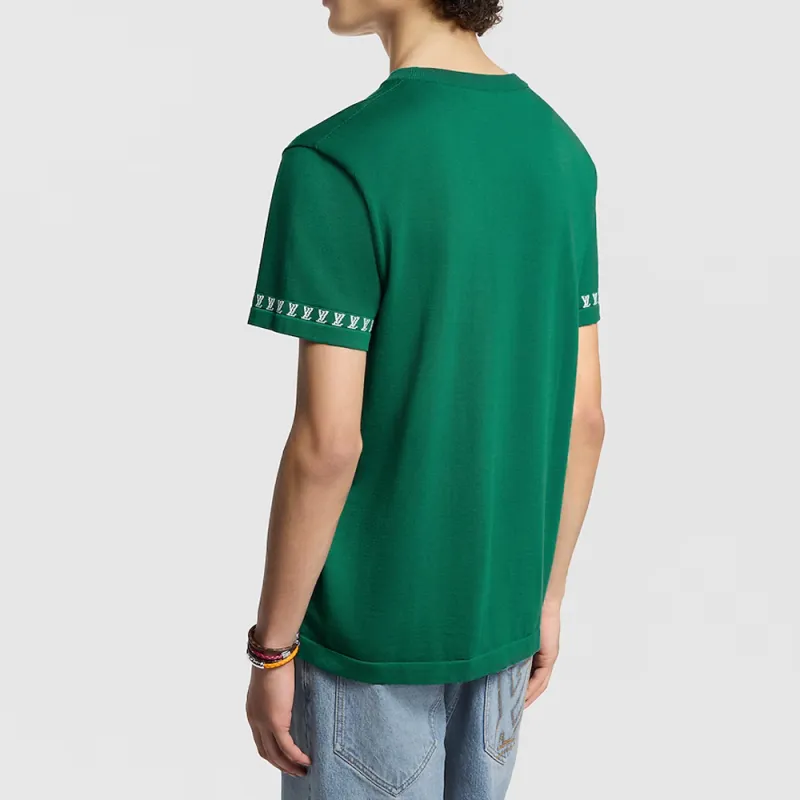 LOUIS VUITTON 1AHECG Signature Short Sleeved Cotton Crewneck-3