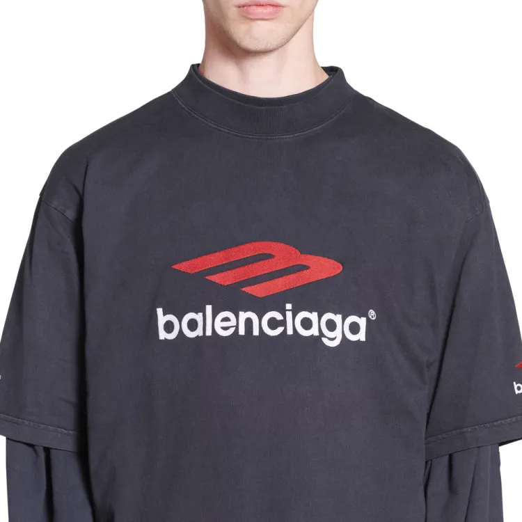 Balenciaga 3B Sports Icon FW23 T-Shirt Loose Fit Style Balenciaga 3B Sports Icon FW23 T-Shirt Loose Fit Style