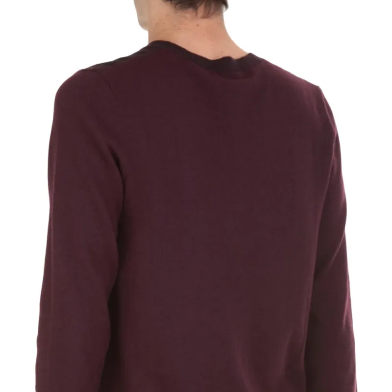 Burberry Cashmere Sweaters Men Burgundy-3