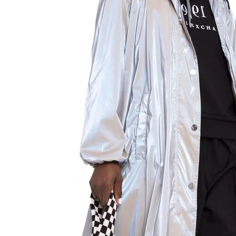 ARMANI EXCHANGEAE Trench Coat Women's Silver-4