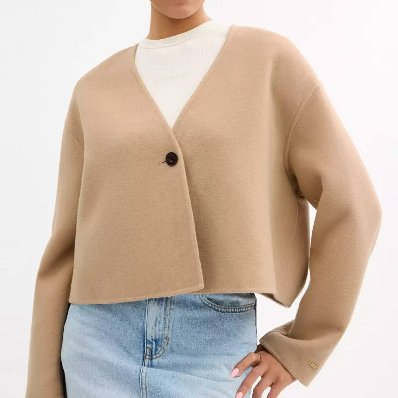 COACH Coats Women's Camel-4