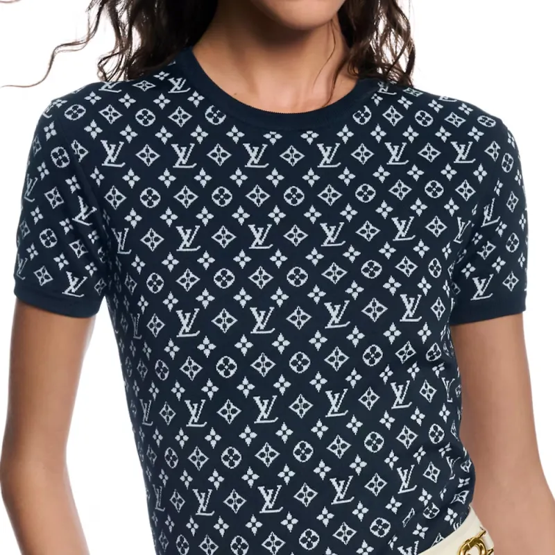LOUIS VUITTON Monogram Jacquard Knit Top-3