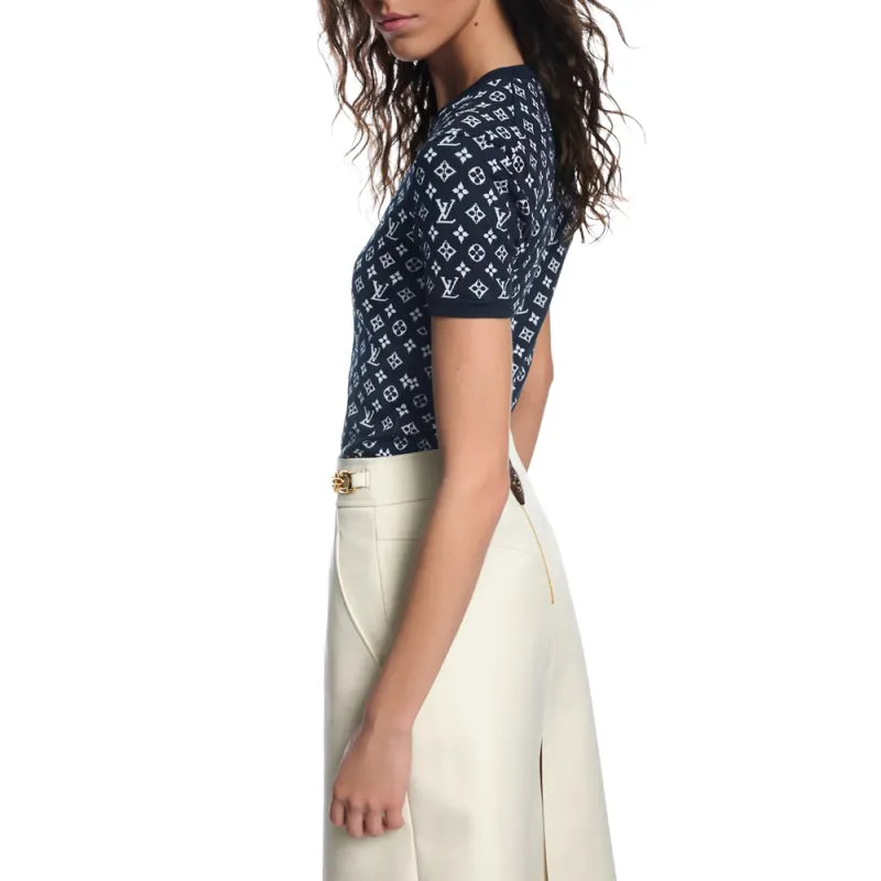 LOUIS VUITTON Monogram Jacquard Knit Top-2