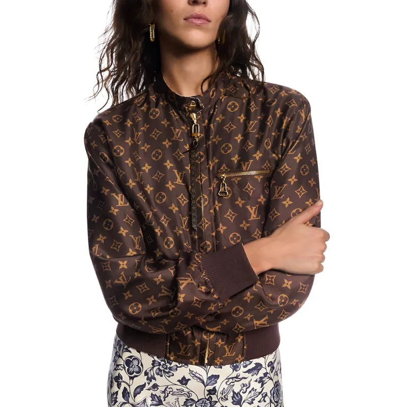 LOUIS VUITTON Reversible Botanical Print Bomber Jacket-4