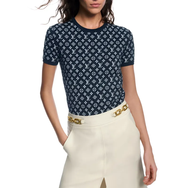 LOUIS VUITTON Monogram Jacquard Knit Top-1