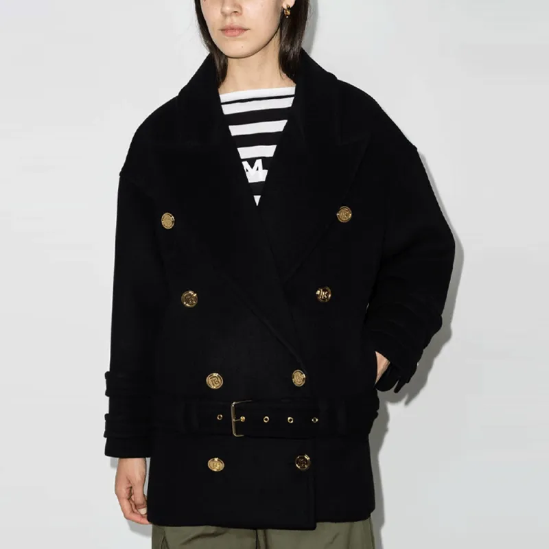 BALMAIN Velvet Jackets Women's Black-1