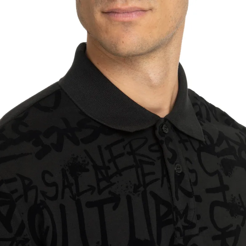 VERSACE JEANS COUTURE Graffiti print Polo Shirt-4