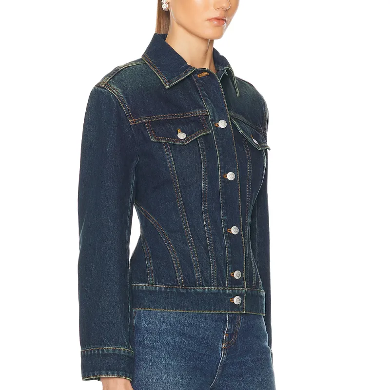 Alexander McQueen Buttoned Denim Jacket-4