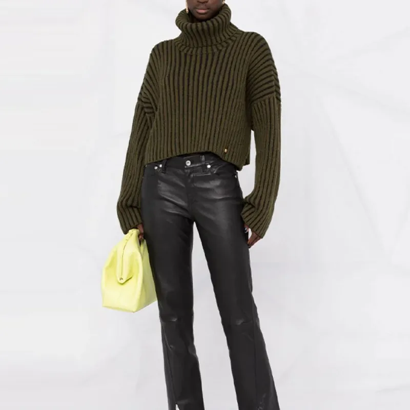 BALMAIN FW21 Loose Fit Sweater Women's Green-4