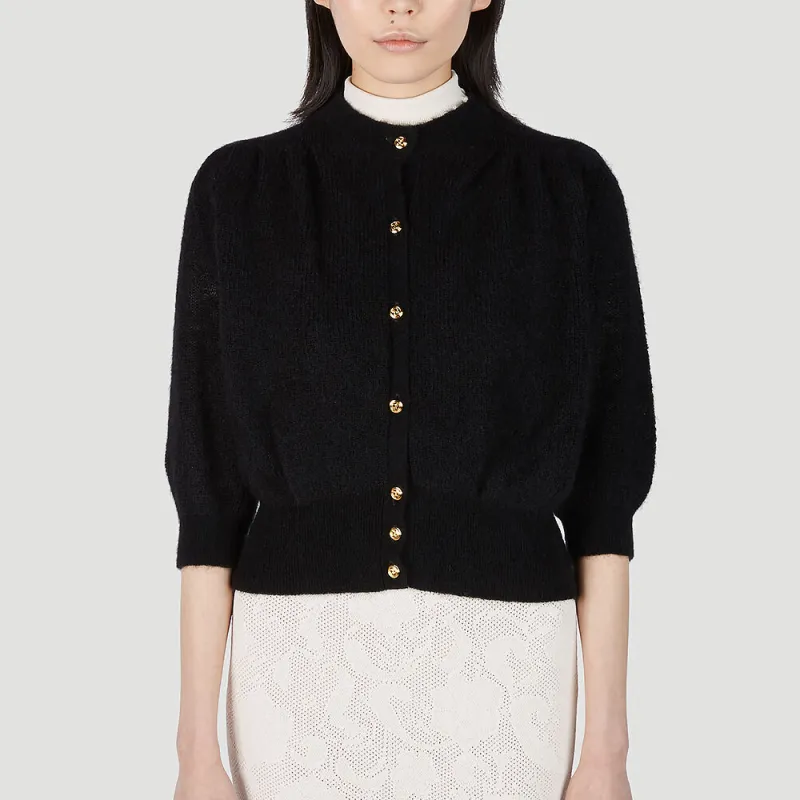 GUCCI Fine Knit Cropped Mohair Cardigan-2