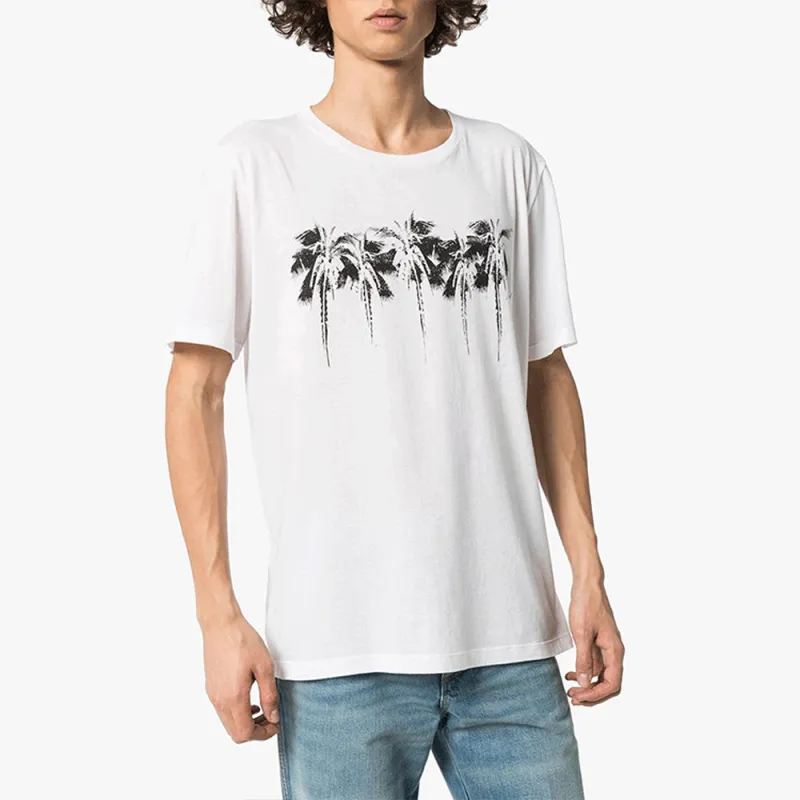 SAINT LAURENT T Shirts Men White-2