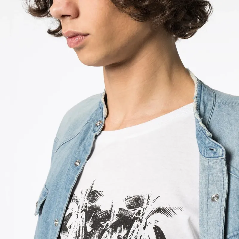 SAINT LAURENT T Shirts Men White-4