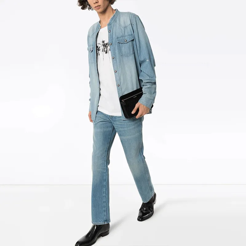 SAINT LAURENT T Shirts Men White-1
