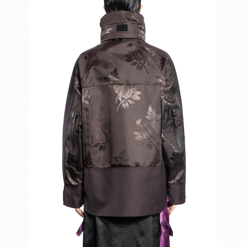 PRADA Patterned Jacquard High Neck Padded Jacket-3