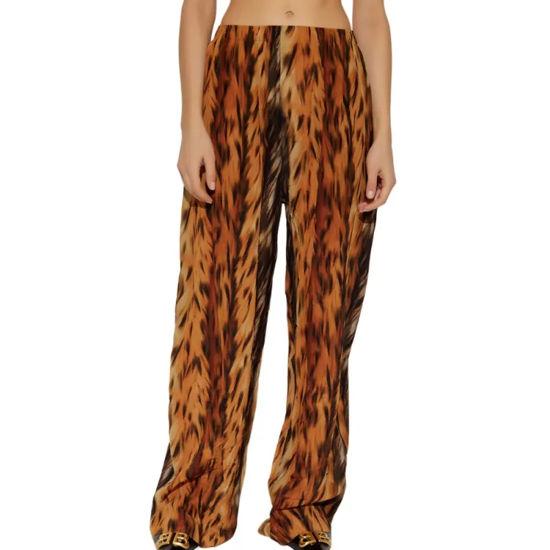 Balenciaga Fur Print Straight Leg Pants-2
