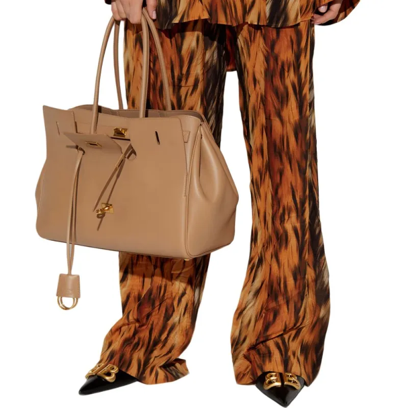 Balenciaga Fur Print Straight Leg Pants-4
