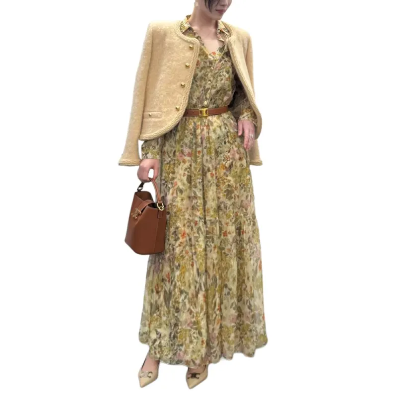 CELINE Chasseur Jacket In Mohair Tweed-4