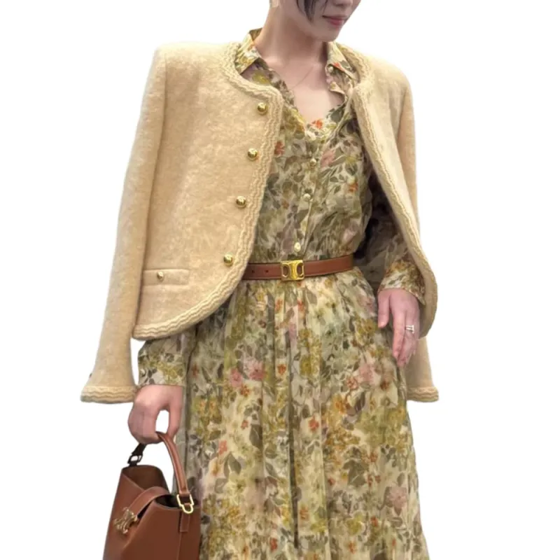 CELINE Chasseur Jacket In Mohair Tweed-3