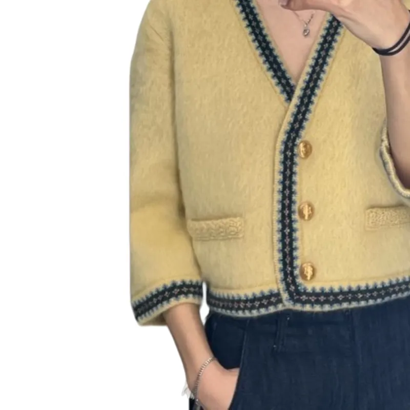 CELINE Jackets Coats Women's Light Yellow-4