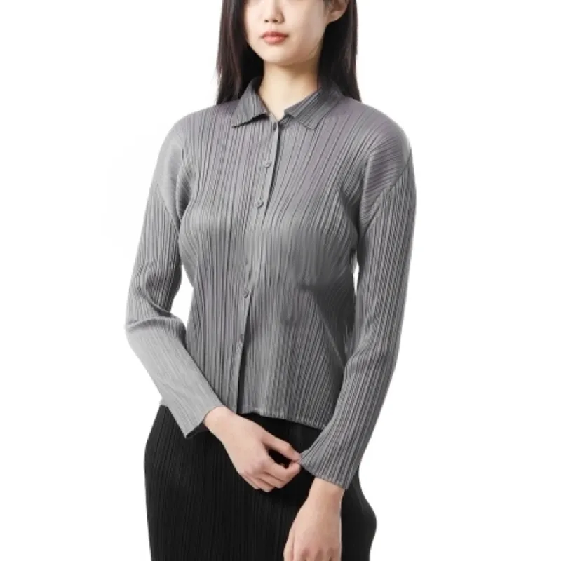 PLEATS PLEASE ISSEY MIYAKE Shirt Women's Gray-2