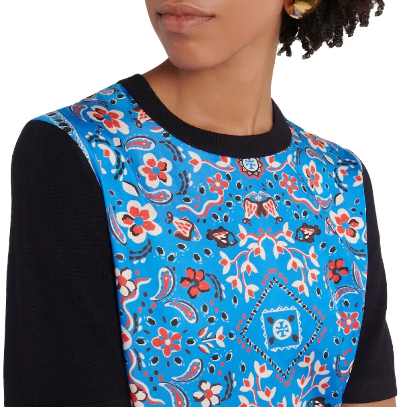TORY BURCH Paisley print Short sleeved Minidress-3