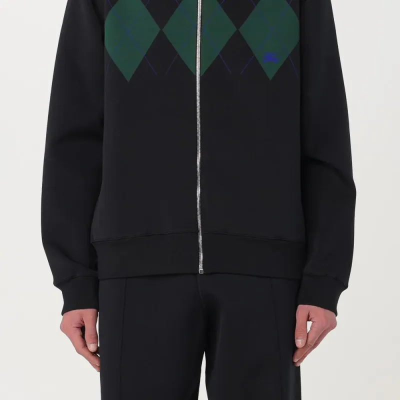 Burberry EKD Embroidered High Neck Knit Jacket-3