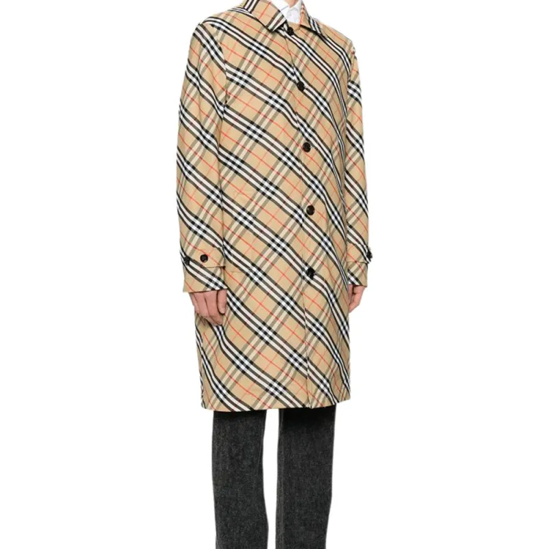 Burberry Vintage Check Button Up Coat-4