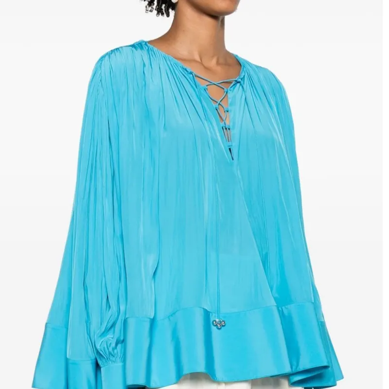 Lanvin Pleated Drop Shoulder Kaftan-3