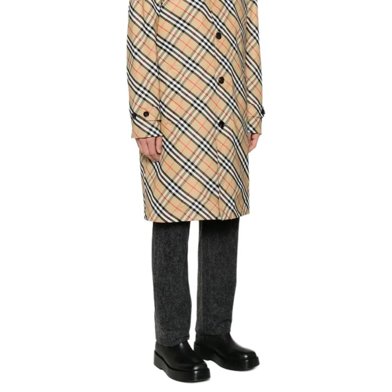 Burberry Vintage Check Button Up Coat-3