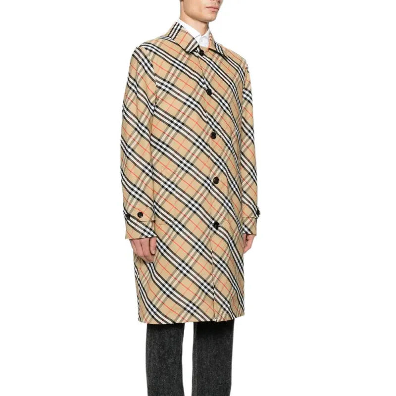 Burberry Vintage Check Button Up Coat-2