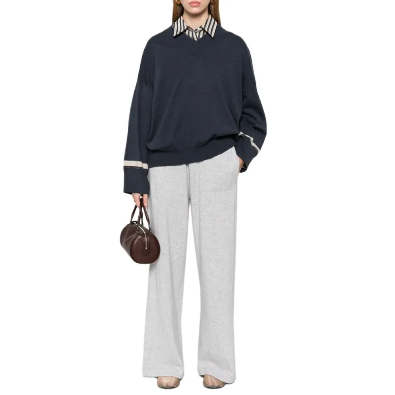 Brunello Cucinelli V Neck Drop Shoulder Jumper-1