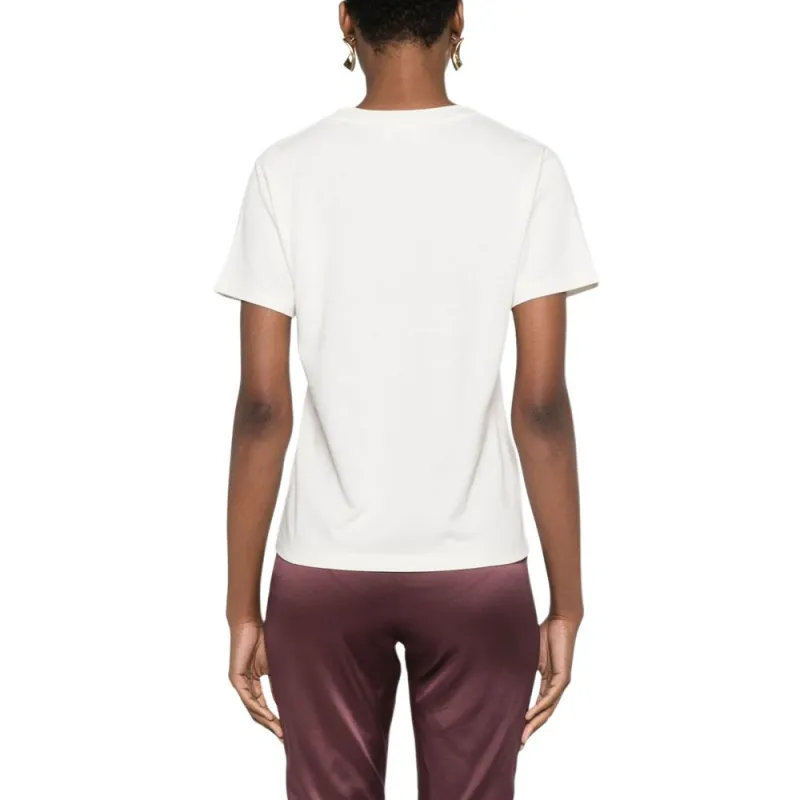 SAINT LAURENT Logo Patch Crewneck T Shirt-1
