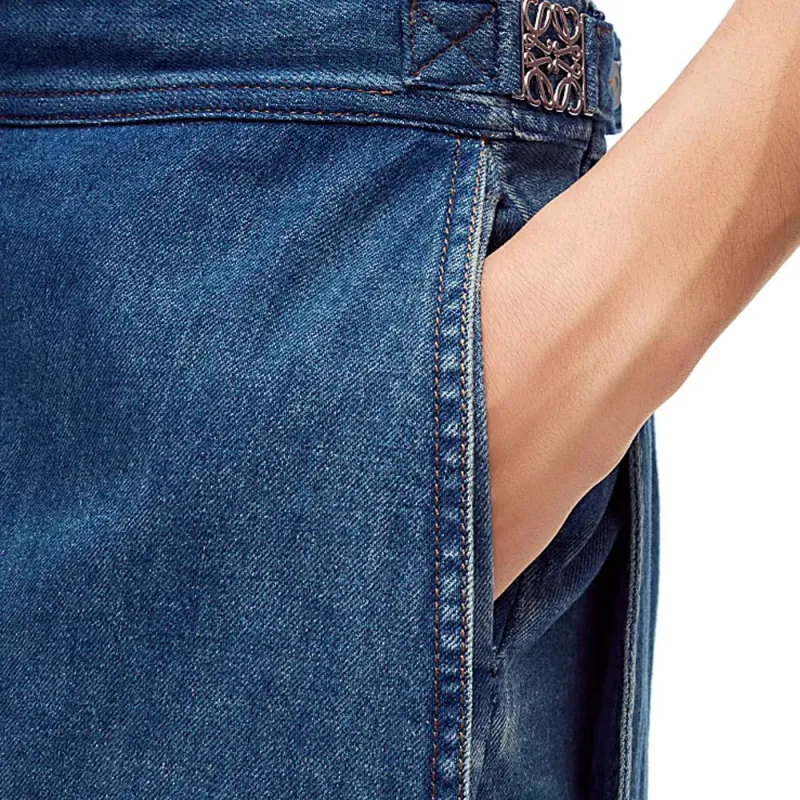 LOEWE Denim Shorts Women's Medium Blue-4