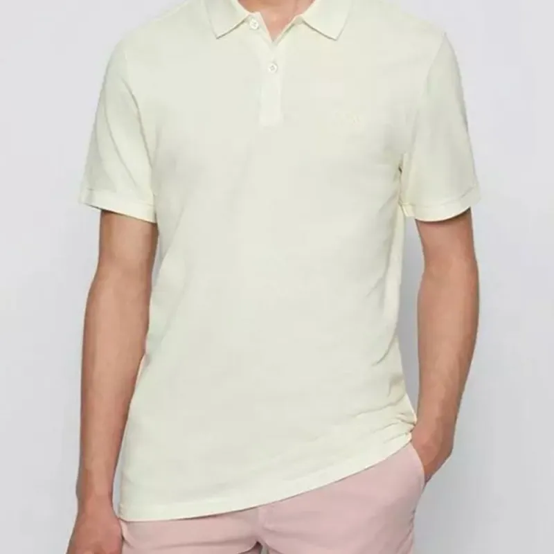 HUGO BOSS Polo Shirts Men Ecru-4