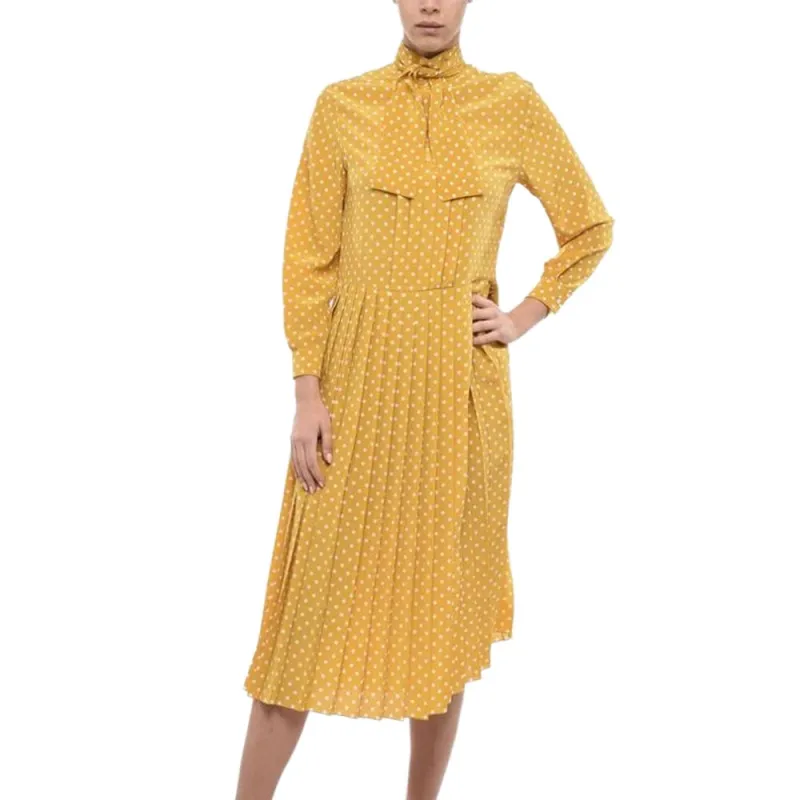 CELINE Long Sleeved Dresses Women's Yellow-4