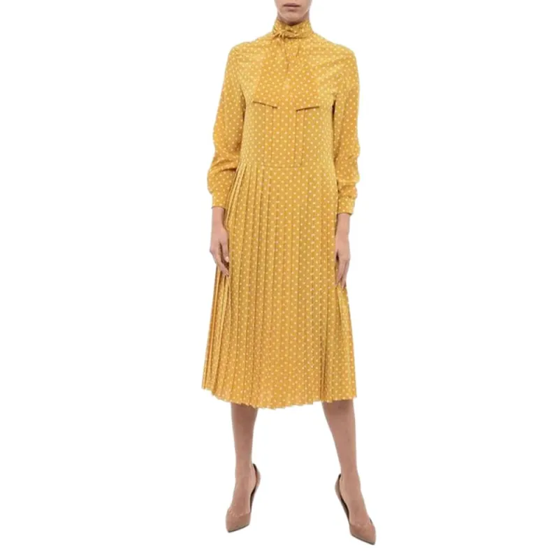 CELINE Long Sleeved Dresses Women's Yellow-2