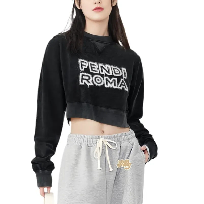 FENDI SS23 Sweatshirt Women's Black-6