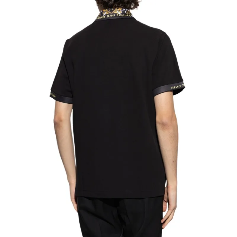 VERSACE Baroque Collar Polo Shirt-4