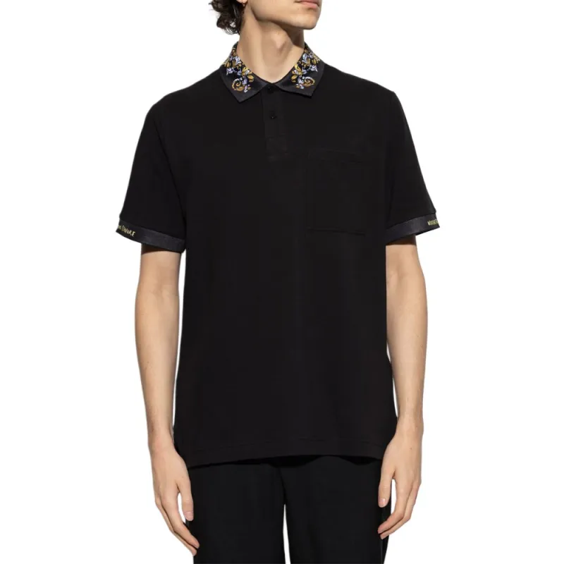 VERSACE Baroque Collar Polo Shirt-3
