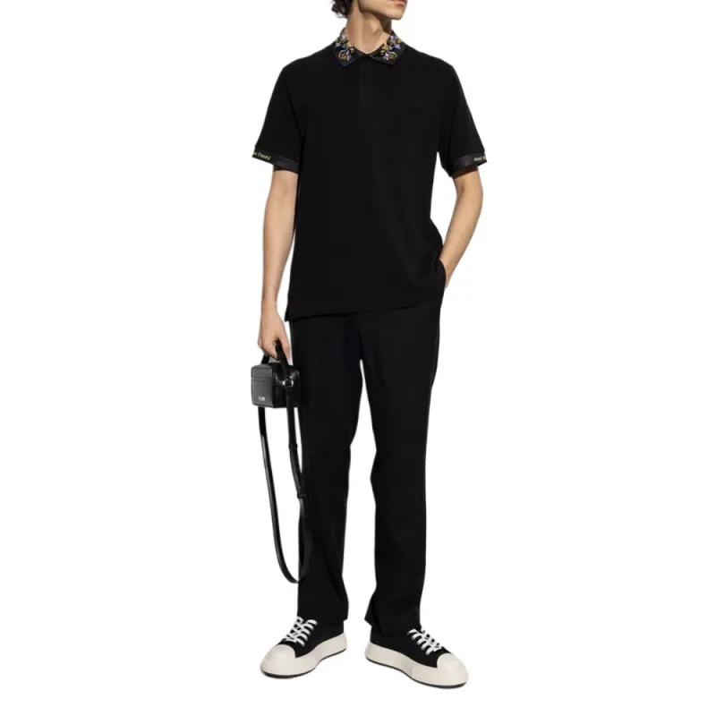 VERSACE Baroque Collar Polo Shirt-2