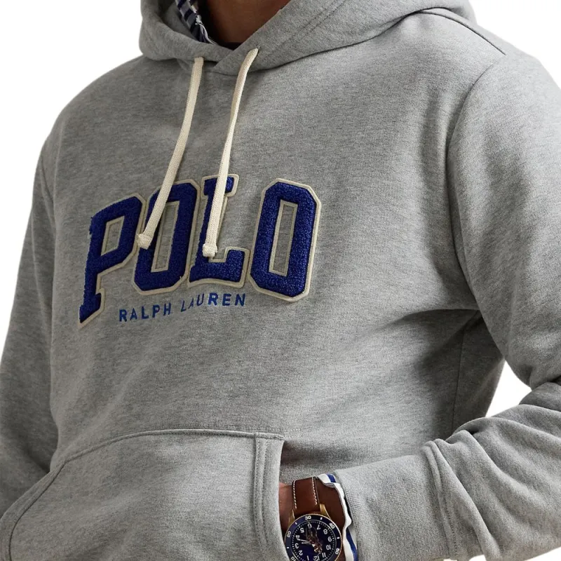 Polo Ralph Lauren Logo Flocked Drawstring Hoodie-5
